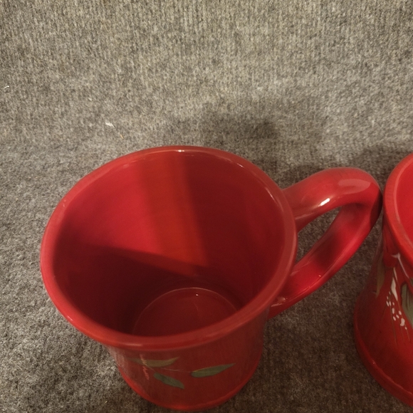 TRACY PORTER sugar plum Coffee Mugs Set Of 2 Painted Ceramic - Picture 2 of 4